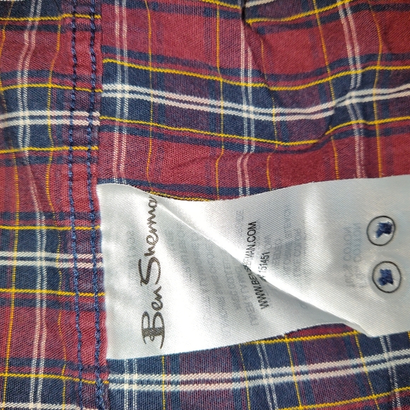 Ben Sherman Long Sleeve Button Down Plaid Shirt - Picture 8 of 8